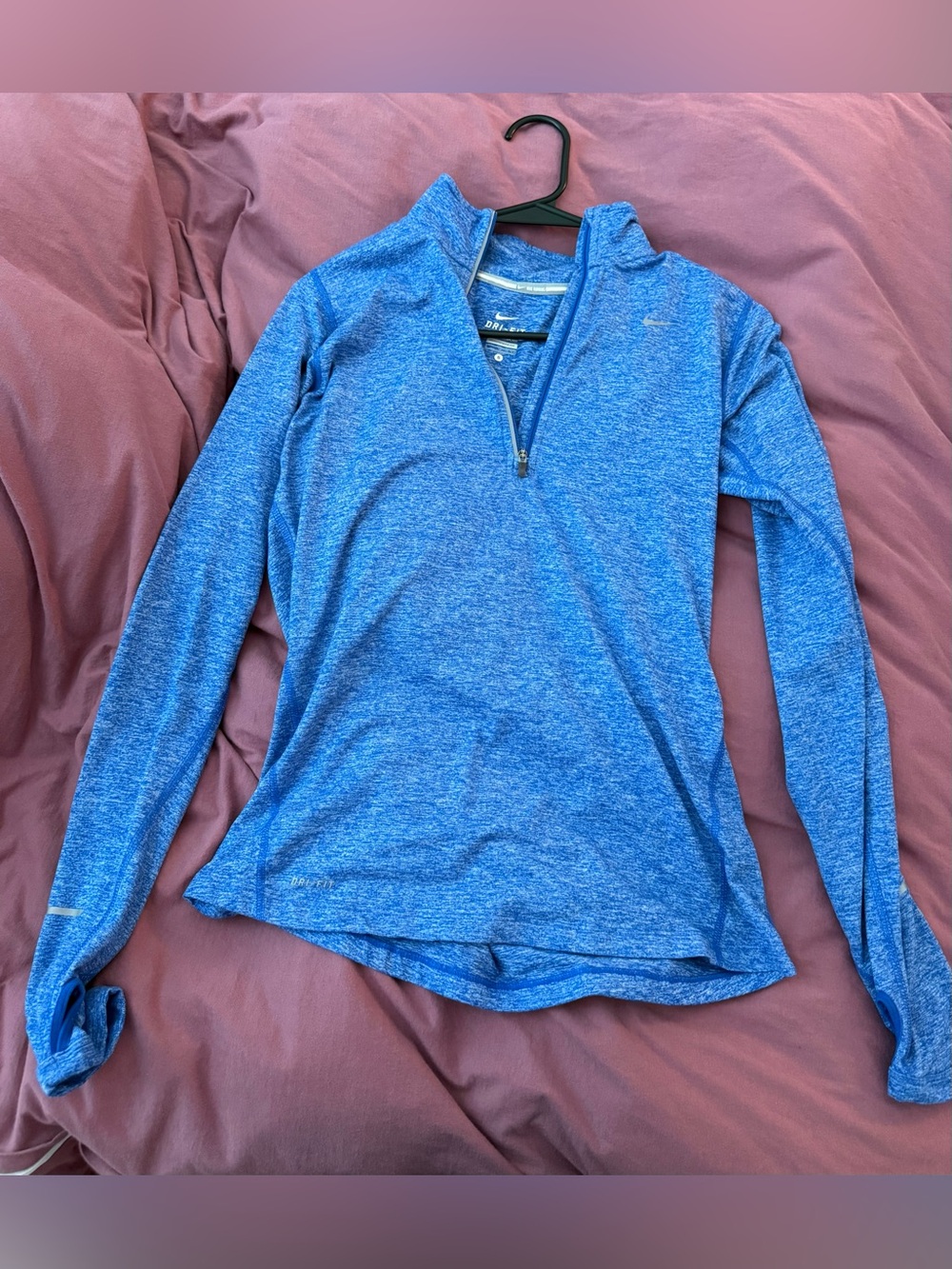 Nike Blue Heather Dri-FIT 1/4 Zip Women's Pullover